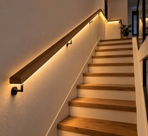 LED osvetlitev stopnic – primer osvetlitve stopniščnega ročaja 5 m