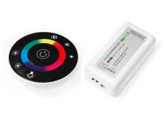 RGB LED radiofrekvenčni krmilnik / kontroler / upravljalnik z daljincem / DC12-24V / 18A / Črne barve