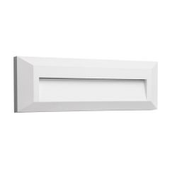 Stenska fasadna nadometna LED svetilka (luč) / Nevtralno bela 4000K / 1,8W / 230V / Bela / IP65