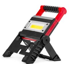Baterijski prenosni LED reflektor z nosilcem / Hladno bela / IP65 / 10W / 1000lm / DC5V / microUSB polnjenje