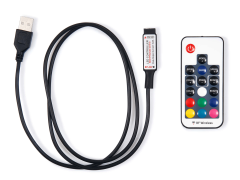Radiofrekvenčni 2.4G Mini RGB krmilnik / kontroler / LED / DC5V / max 6A / daljinski upravljalnik