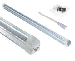 Pohištvena nadgradna grow LED svetilka T5 za gojenje rastlin / Poln spekter 380-840nm / 12W / AC 220V / 600mm