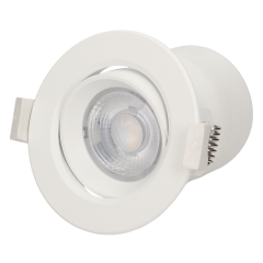 Gibljiva bela vgradna stropna LED svetilka / Nevtralno bela / 9 LED / 2835 / 9W / 230V / Zatemnilna