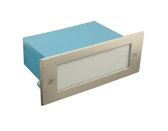 Stenska vgradna LED svetilka (luč) / Hladno bela / 2W / 230V / nerjaveče jeklo / IP65