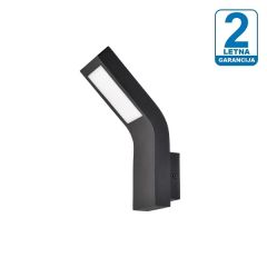 Fasadna / stenska LED svetilka (luč) / Nevtralno bela / 10W / 230V / Grafitno črna / IP54