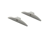 Zaključna kapa za upogljiv nadometni aluminijast profil za LED trak / 2m / na klik / 17,3 x 3,8mm / 2 kosa