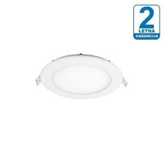Vgradni LED Slim panel okrogli 6W / Hladno bela / 440 lm / IP20 / 230V