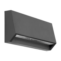 Stenska fasadna nadometna LED svetilka (luč) / Nevtralno bela 4000K / 4W / 230V / Siva / IP65