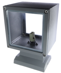 Zunanja fasadna svetilka iz barvanega aluminija / podnožje 1 x MR16 / siva IP54 / 230V