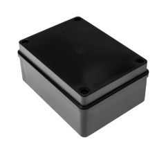 Hermetična razvodna doza 150x110x70, brez uvodnic, črna, UV odporna, IP65