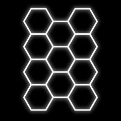 Komplet hexagon 11 kosov, z dodatno opremo, 385W, 6000K, IP20, 46200 Lm 