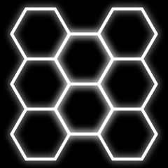 Hexagon LED modularni komplet 2370x2290 mm, 8 modulov 280W 33600lm