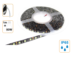 Samolepilen fleksibilen LED trak / toplo bela / IP65 - vodoodporen / 60 LED/m / 2835 / 14,4W/m / DC24V