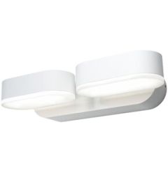 Zunanja LED stenska svetilka 2 x 6W / IP54 / Nevtralno bela / 230V / bela