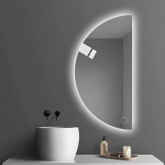 Polkrozno minimalisticno led ogledalo