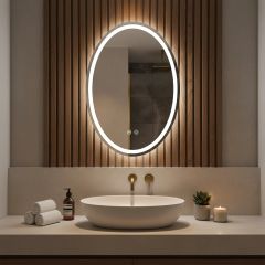 Kopalniško ovalno ogledalo ogrevano