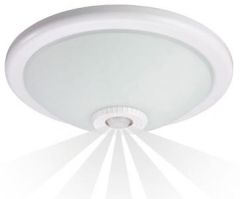Stropna svetilka s PIR senzorjem / podnožje 2 x E27 / IP20 / 230V