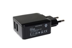 Hitri Polnilec za telefon AC/DC adapter 5V / 3,1A /15,5w / 2 X USB