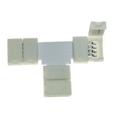 "T" konektor (Klik) za medsebojno povezovanje (RGB) večbarvnega LED traku 10mm 