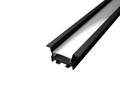 Vgradni črni alu led profil