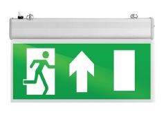 Stenska LED opozorilna / zasilna tabla EXIT / IP20 / 3W / 220V in 3,6V / 900mAh