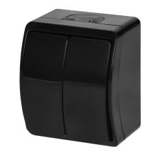 Dvojno nadometno stikalo IP44 / 10A / 230V