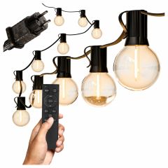 LED vrtna girlanda 30m, 50 žarnic, 2700K, IP65, 24V