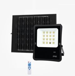 Solarna LED svetilka / reflektor / ekvivalent 12W / Hladno bela / vodotesna IP65