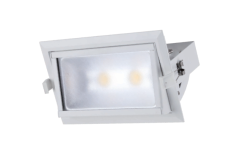 Vgradna stenska gibljiva LED svetilka / Belo ohišje / COB / 2 LED / 30W = 240W / AC 230V