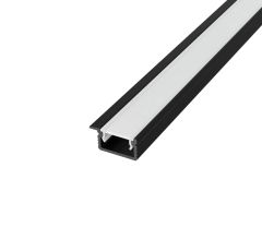 Vgradni aluminijast profil za LED trak 12x7mm z enostranskim robom – za pohištvo