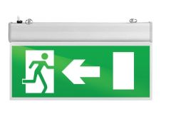 LED opozorilna / zasilna tabla EXIT / DVOsmerna osvetlitev / IP21 / 3W / 220V  / 800mAh Ni-Cd 1.2V