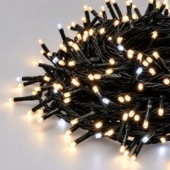 Zunanja Božično-novoletna LED veriga / 25m / 500 LED / 220V / Toplo-hladno bele