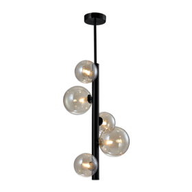 Stropna svetilka / lestenec / vertikalni / 5 x G9 / BLACK