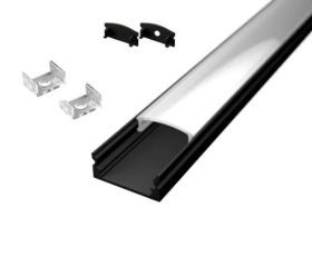 Aluminijasti profil črni za led trak
