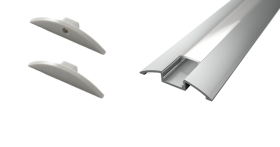 Nadometen ALU profil / POHODNI / POVEZOVALNI / mlečen pokrov / 2m